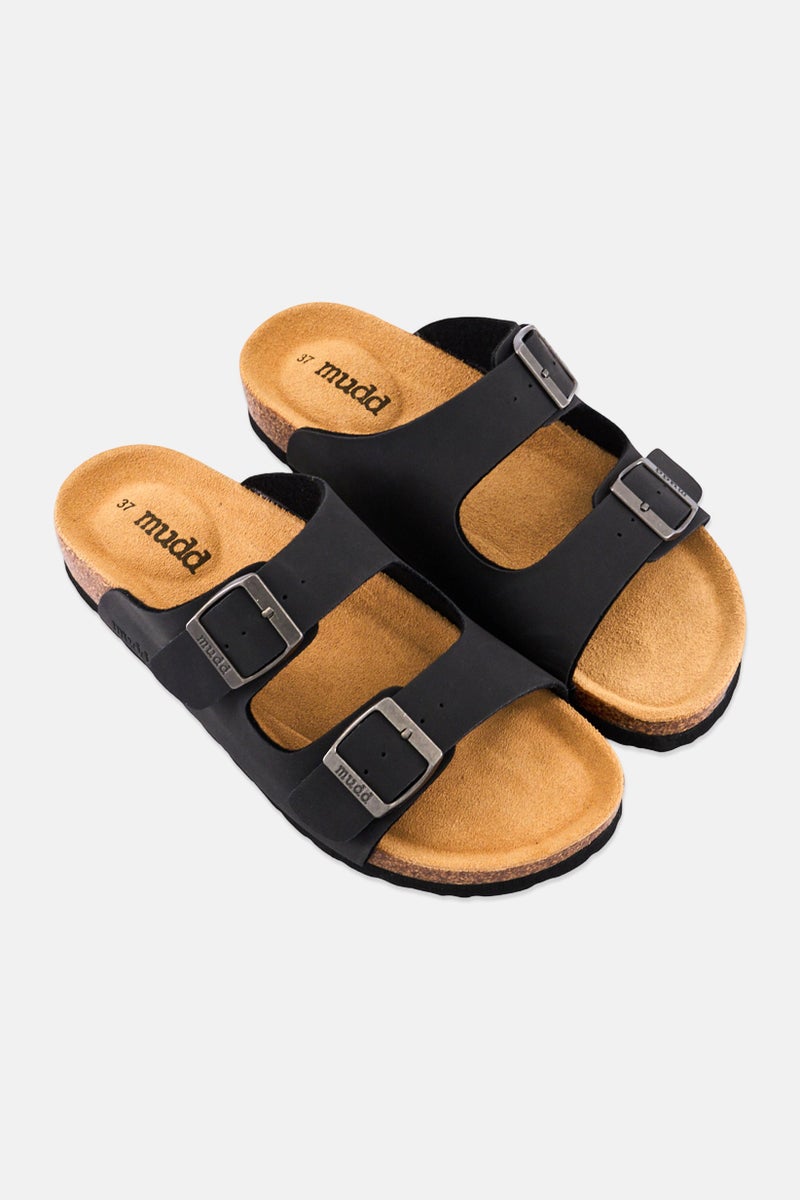 Mudd صنادل نسائية من الفلين سهلة الارتداء، سوداء - Image 4